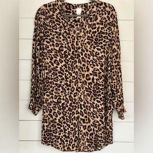 H&M Oversized Leopard Print Dress